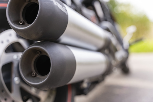 motorcycle exhaust pipes, motorcycle rear