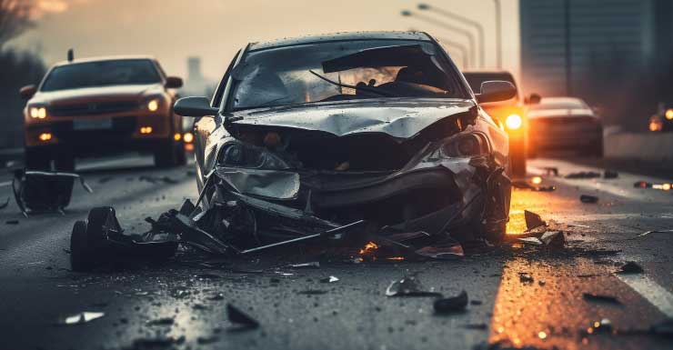 Trailer capota na SR 20 após colisão com caminhonete em Liberty County