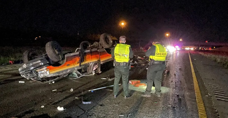 Homem da Flórida morre após caminhonete capotar na I-4, no Condado de Polk