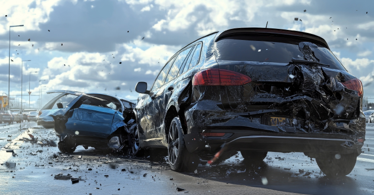 Acidente de trânsito desvia faixas no North Tyndall Parkway