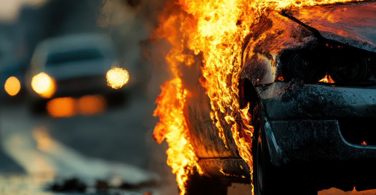 Equipes respondem a acidente com incêndio em Colonial Blvd e Veronica S Shoemaker Blvd, em Fort Myers