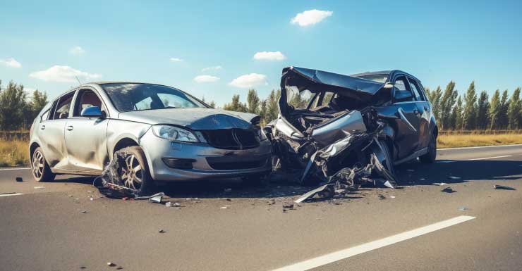 Alerta de Tráfego Lentidão após acidente na State Road 60