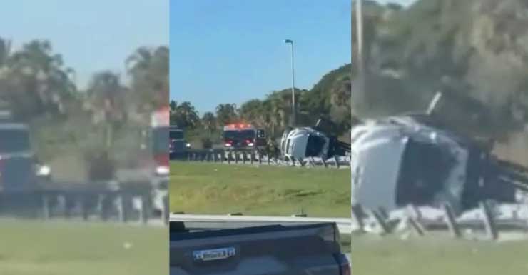 Acidente com feridos fecha saída da Turnpike sentido sul em Delray Beach