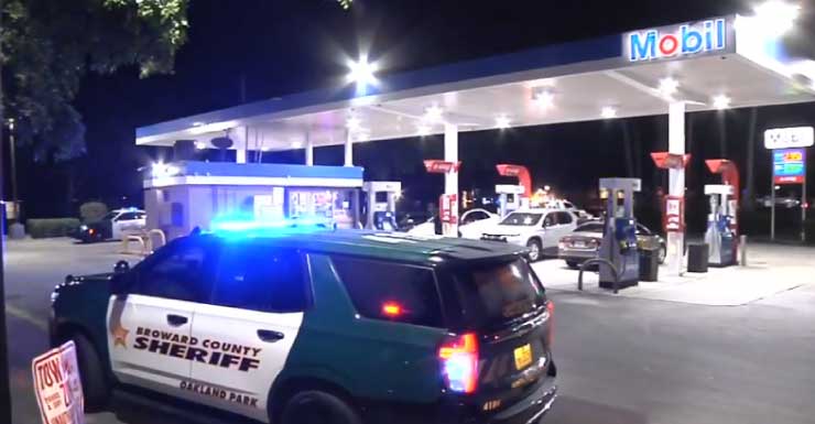Homem hospitalizado após tiroteio em posto de gasolina em Oakland Park