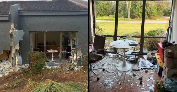 Motorista bêbado é preso após colidir contra agência imobiliária em Gainesville, dizem policiais