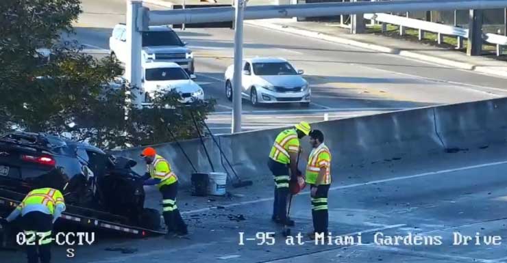Seis hospitalizados após colisão em sentido errado em Miami Gardens