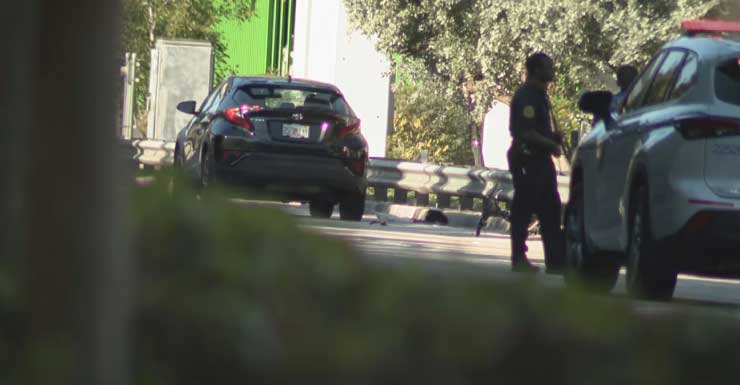 Ciclista fica gravemente ferido após acidente na US 1 próximo à estação Vizcaya Metrorail