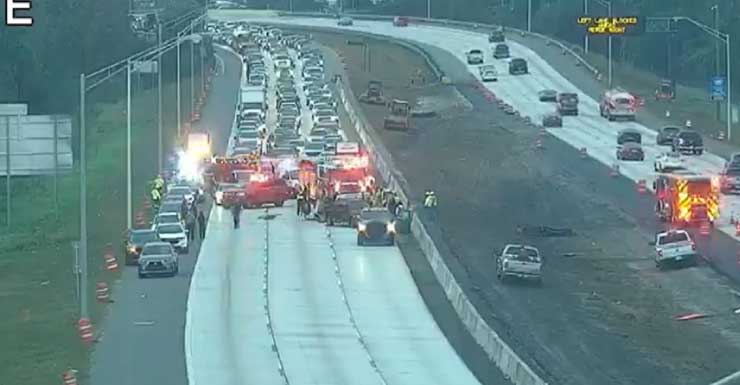I-275 norte reabre próximo à Gandy Blvd. após acidente