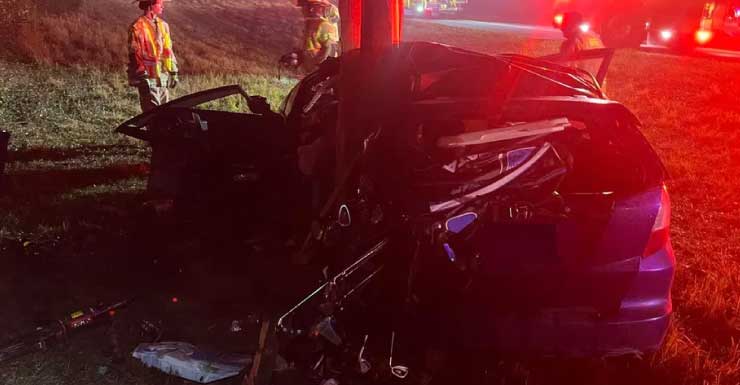Motorista morre após veículo colidir contra poste em Brooksville HCFR