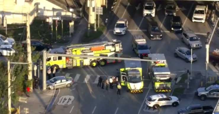 Quatro hospitalizados após acidente envolvendo veículo do MDFR em North Miami