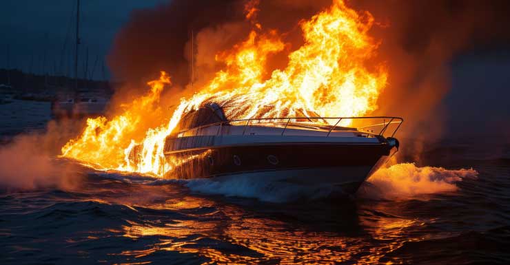 VÍDEO Guarda Costeira resgata marinheiro de Clearwater após embarcação pegar fogo.
