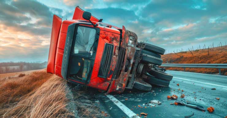 Caminhão de madeira tomba e bloqueia as duas pistas da Hwy 2 West em Walton County