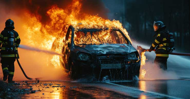 Deputada da Flórida e K-9 escapam após viatura pegar fogo na I-95, segundo Florida Highway Patrol