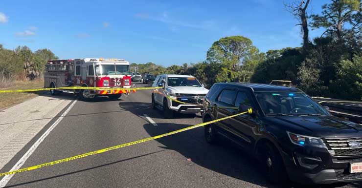 Acidente fatal fecha I-75 sentido sul no condado de Sarasota