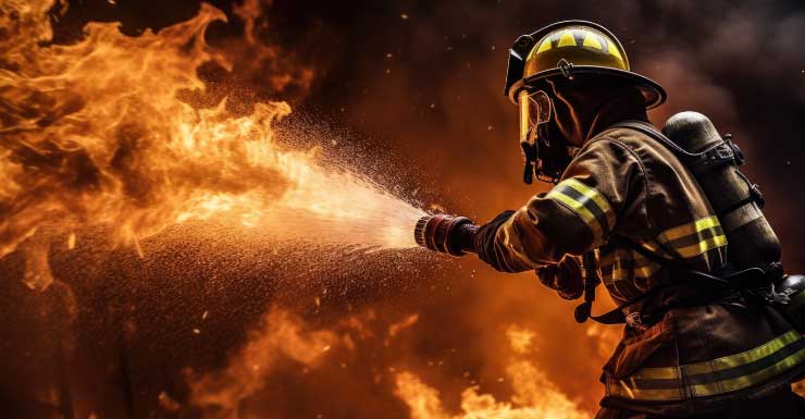Bombeiros do Condado de Alachua combatem incêndio em residência em Hawthorne