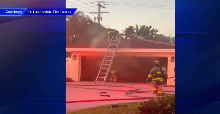 Equipes controlam incêndio em casa em Fort Lauderdale; nenhum ferido registrado