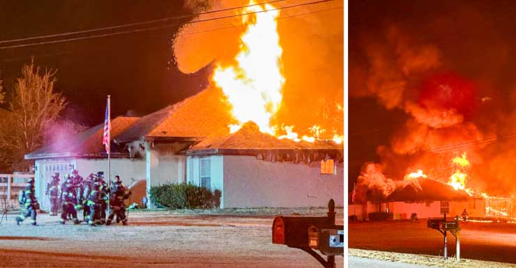 Equipes do MCFR combatem incêndio em residência, sem feridos