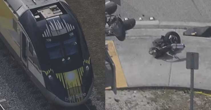 Homem morre após colisão com trem da Brightline enquanto dirigia scooter em Broward