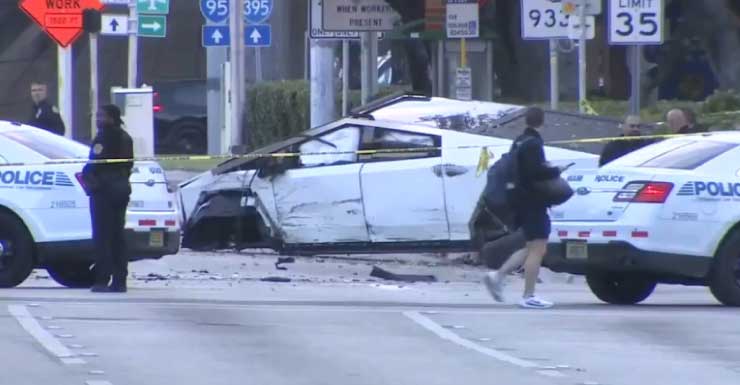 Policial e motorista hospitalizados com ferimentos leves após colisão entre Cybertruck e viatura da polícia de Miami