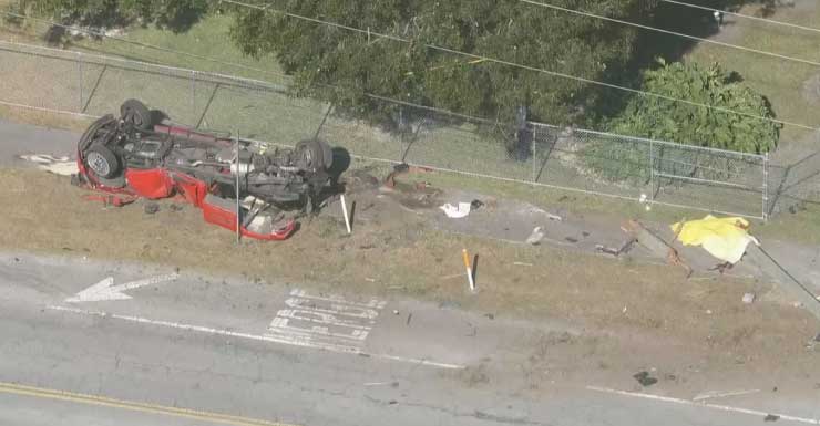 Vídeo gráfico 1 morto e 1 ferido após acidente no sul de Miami-Dade