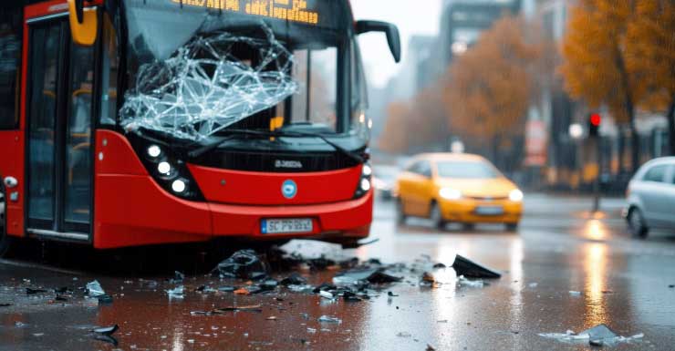 Acidente de ônibus danifica postes de energia e causa várias quedas de luz no Condado de Hernando