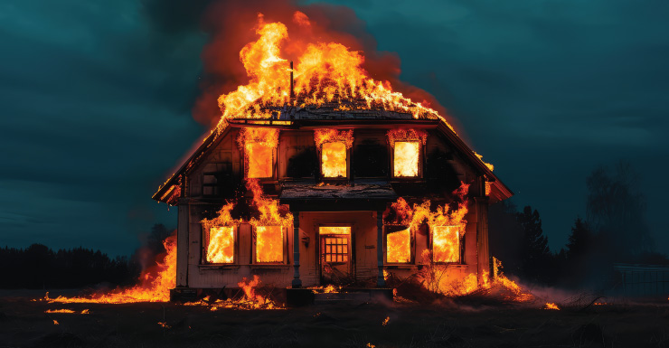 Homem hospitalizado após incêndio em residência na Morning Dove Lane, em Englewood