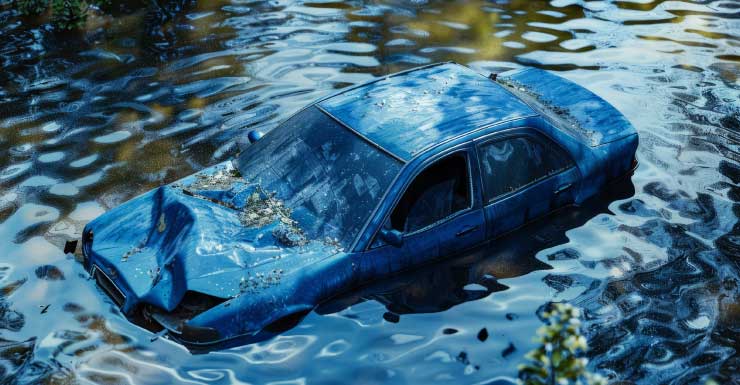 Motorista resgatado após veículo ficar submerso na água perto de St. Pete Beach