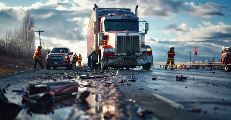 AO VIVO Caminhão tombado bloqueia completamente a I-75 norte na divisa entre os condados de Sumter e Marion
