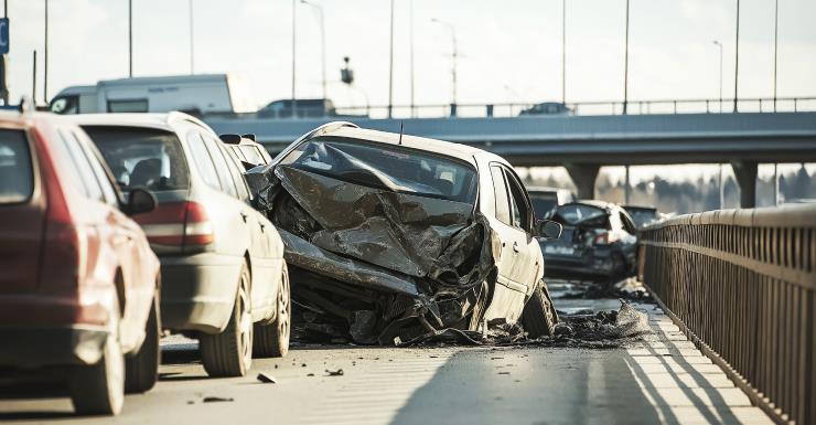 Acidente com três veículos faz carro atingir prédio na US-41, ao lado do Edison Mall em Fort Myers