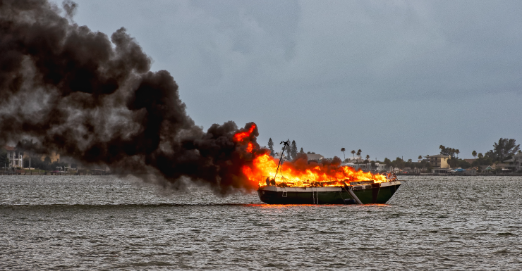 Incêndio em barco — ‘explosão’ — fere criança e mulher em Venice
