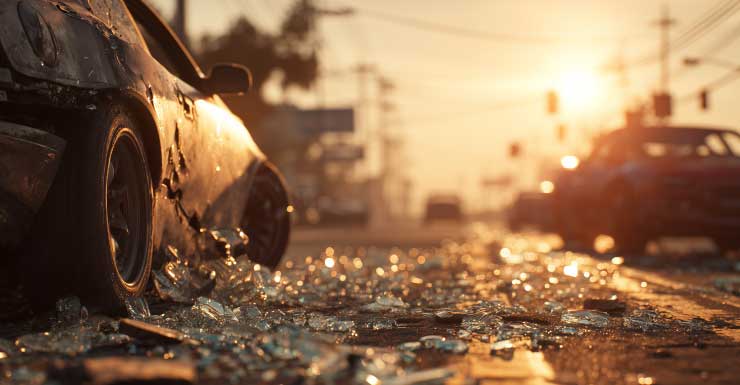 SUV colide contra empresa em Oakland Park e causa grandes danos