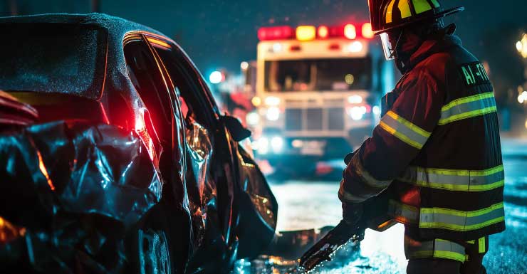 Acidente com capotamento bloqueou faixas da US-41 Business em North Fort Myers.