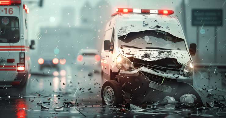 Acidente com capotamento de ambulância na I-75 envia três pessoas ao hospital