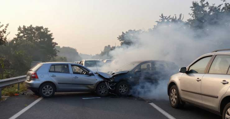 Acidente com incêndio após carro atingir árvore em Fort Lauderdale