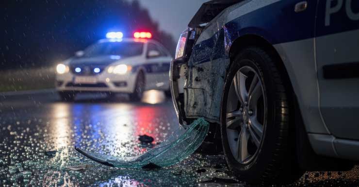 Acidente com viatura envia policial de Hollywood ao hospital; North Ocean Drive reaberta perto da Hollywood Blvd