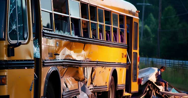 Acidente envolve ônibus escolar na Pondella Rd em Cape Coral
