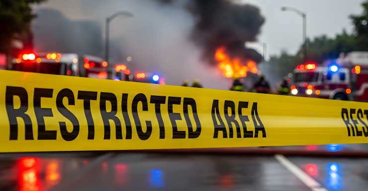 Alerta de trânsito incêndio em veículo na Leonard C. Taylor e S. Orange Ave bloqueia todas as faixas no sentido sul, com uma faixa no sentido norte liberada