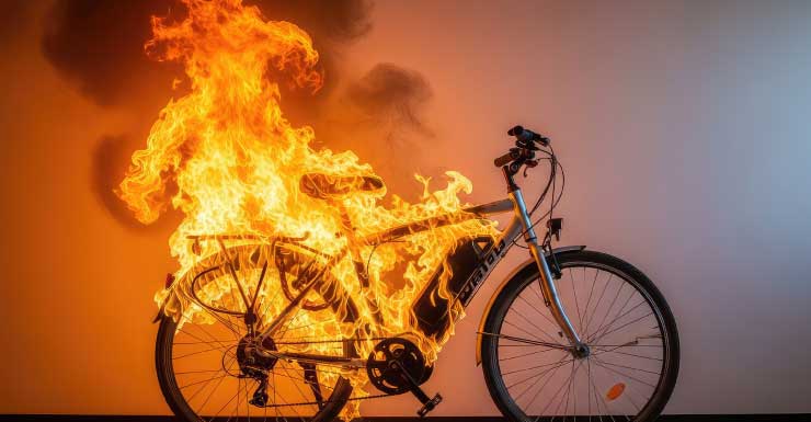 Incêndio causado por carregamento de bicicleta elétrica atinge casa móvel em Ocala