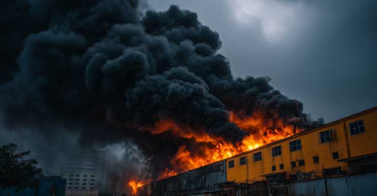 Um grande incêndio atinge um ferro-velho no sul da Flórida e se espalha para empresas