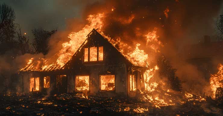 Bombeiros apagam incêndio em casa em Weirsdale