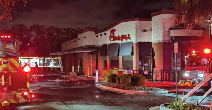 Chick-fil-A na JTB & Philips Highway será fechado temporariamente após incêndio danificar a cozinha.