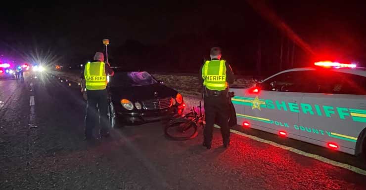 Ciclista morre em acidente nas primeiras horas da manhã na US-92 em Auburndale PCSO