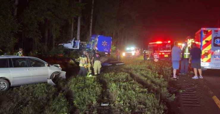 FHP investiga acidente com múltiplos veículos na I-10