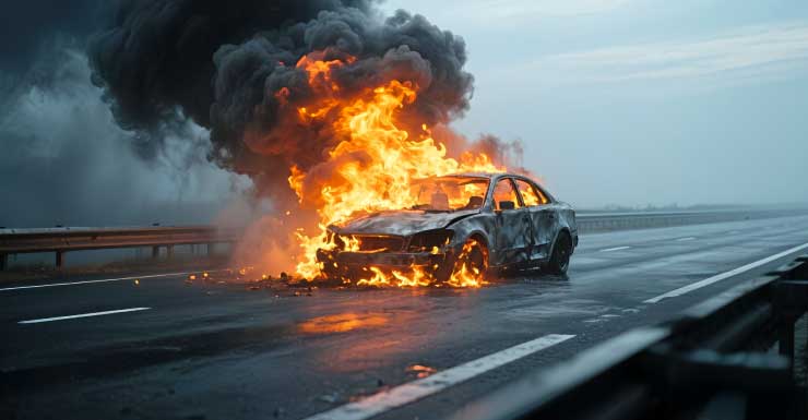 Incêndio em veículo na I-95 North, no Condado de St. Johns, causa congestionamentos no horário de pico antes da International Golf Parkway