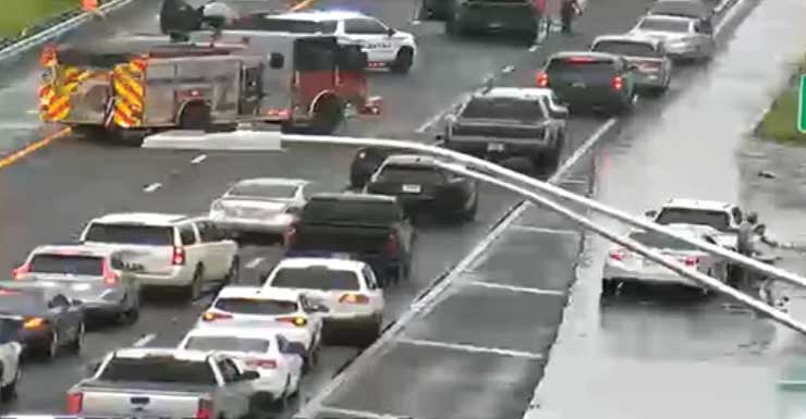 Acidente na I-75 causa grandes atrasos durante o horário de pico da tarde de segunda-feira