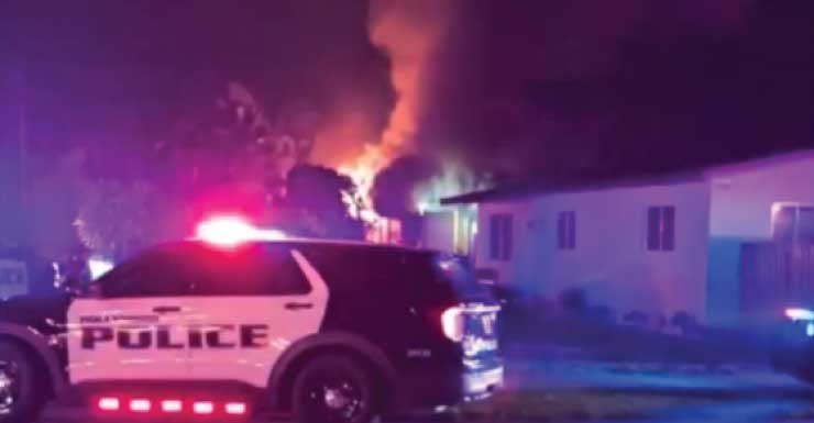 Homem é preso após se barricar dentro de casa em Hollywood e provocar incêndio