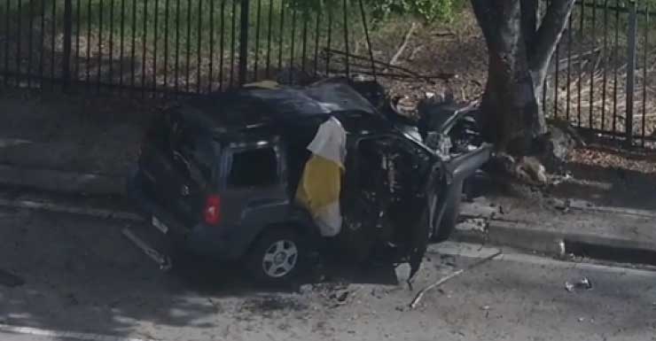 Homem morre após acidente com um único veículo seguido de incêndio no noroeste de Miami-Dade, dizem autoridades