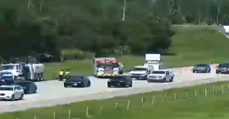 Viatura policial envolvida em acidente causa atrasos para motoristas da I-75 na tarde de terça-feira