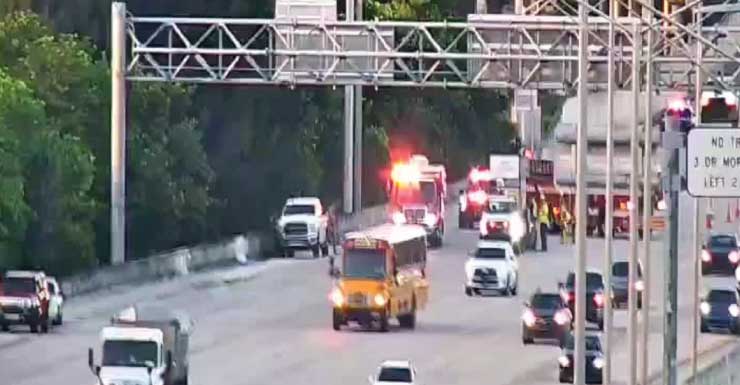 Acidente na I-95 North no Condado de Palm Beach é liberado