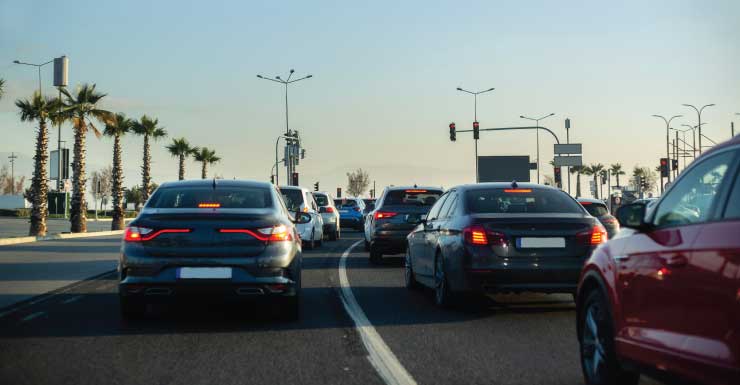 Cruzamento bloqueado devido a acidente